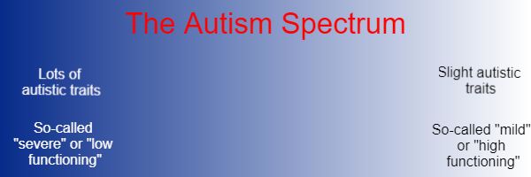 Autism Spectrum with gradient from light to dark